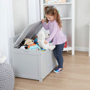 Wooden Toy Chest (Gray) O6