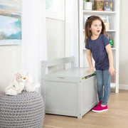 Wooden Toy Chest (Gray) O6