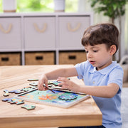 Wooden Underwater Gear Puzzle – 18 Pieces X3
