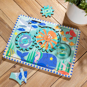 Wooden Underwater Gear Puzzle – 18 Pieces X3